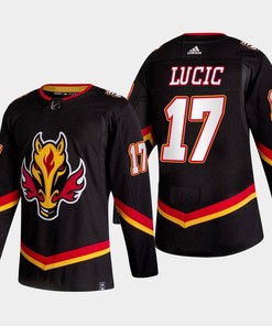 Milan Lucic 17 Calgary Flames Alternate Black Jersey 2022-23