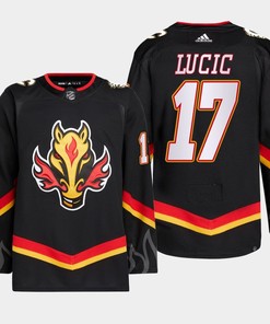 Milan Lucic 17 Calgary Flames Black Jersey 2022-23 Blasty Alternate Primegreen