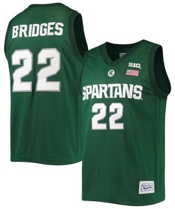 Miles Bridges 22 Michigan State Spartans Commemorative Classic Basketball Men Jersey - Green