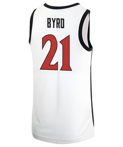 Miles Byrd 21 San Diego State Aztecs 2023 Basketball Jersey MW Logo- Men White