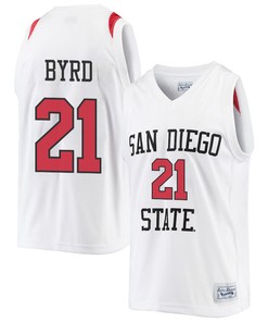Miles Byrd 21 San Diego State Aztecs 2023 Basketball Jersey- Men White
