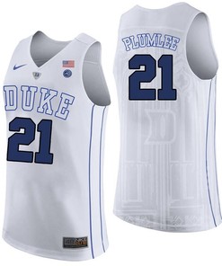 Miles Plumlee 21 Duke Blue Devils College Basketball Player Performance Men Jersey - White