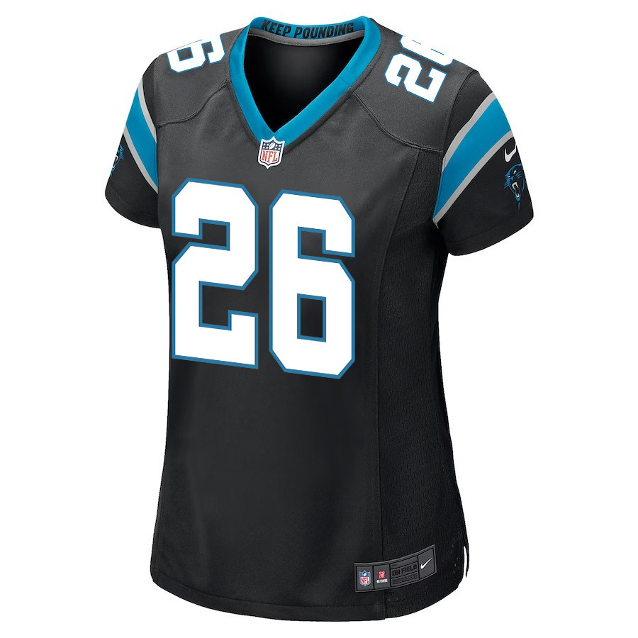 Miles Sanders 26 Carolina Panthers Game Women Jersey - Black