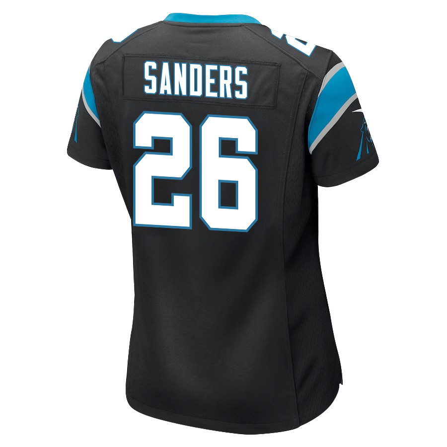 Miles Sanders 26 Carolina Panthers Game Women Jersey - Black