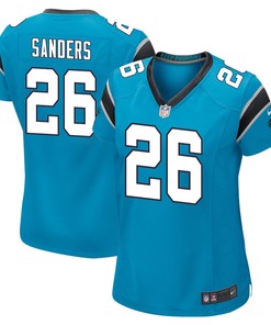 Miles Sanders 26 Carolina Panthers Game Women Jersey - Blue