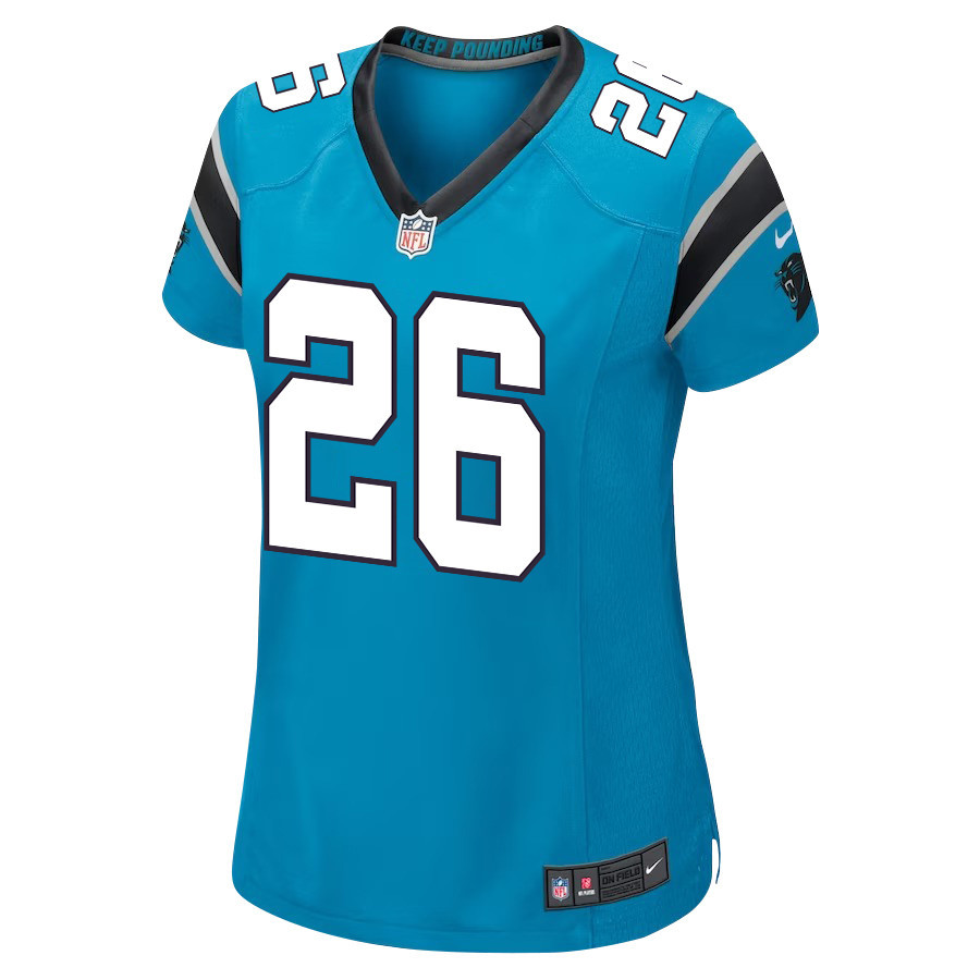 Miles Sanders 26 Carolina Panthers Game Women Jersey - Blue