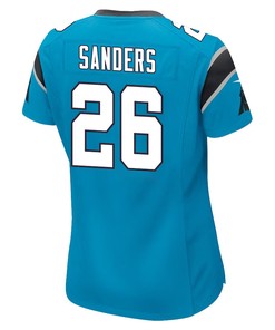 Miles Sanders 26 Carolina Panthers Game Women Jersey - Blue