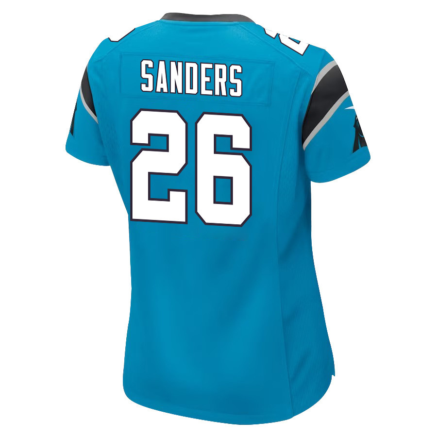 Miles Sanders 26 Carolina Panthers Game Women Jersey - Blue