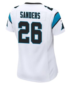 Miles Sanders 26 Carolina Panthers Game Women Jersey - White