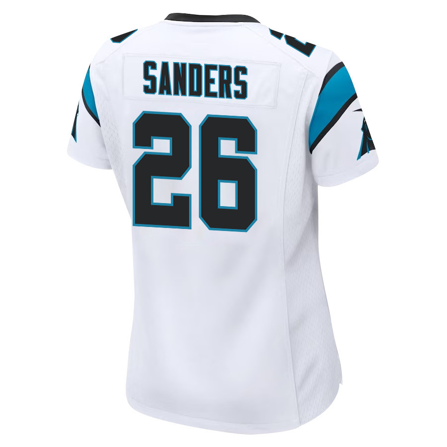 Miles Sanders 26 Carolina Panthers Game Women Jersey - White