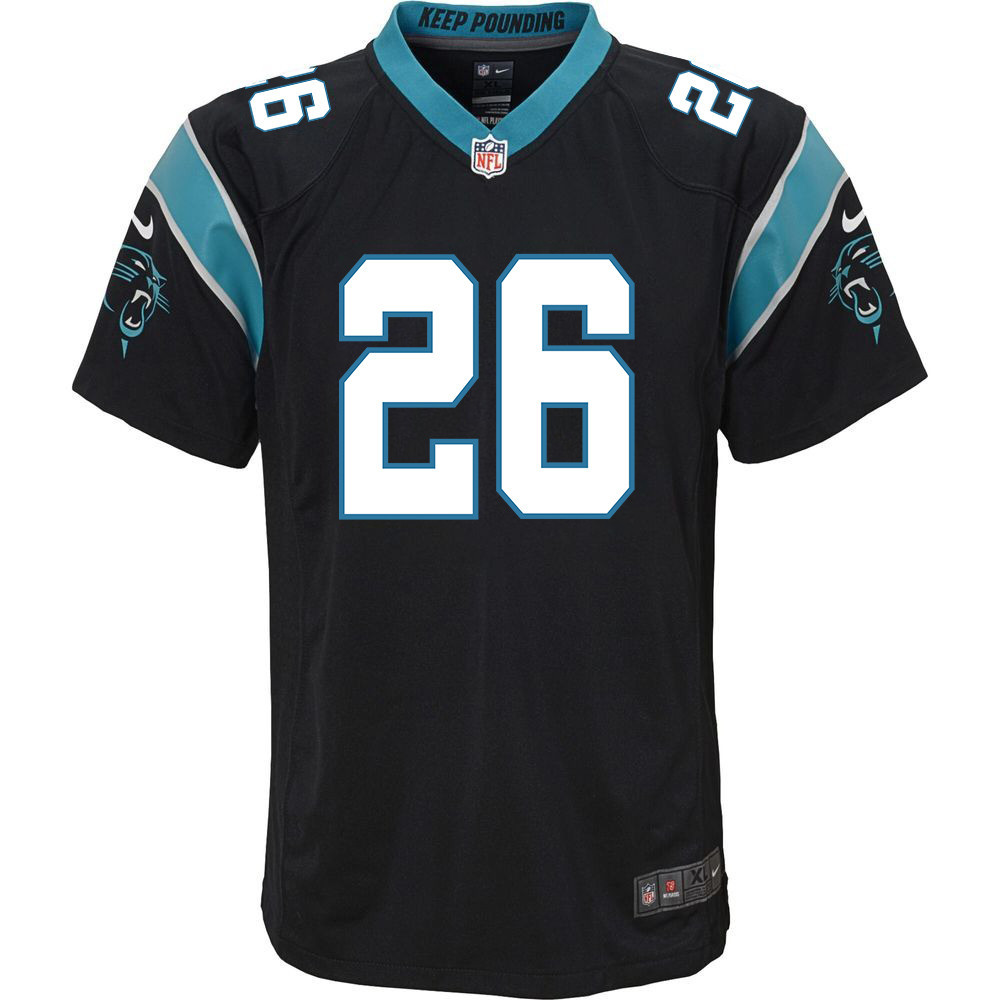 Miles Sanders 26 Carolina Panthers Game Youth Jersey - Black