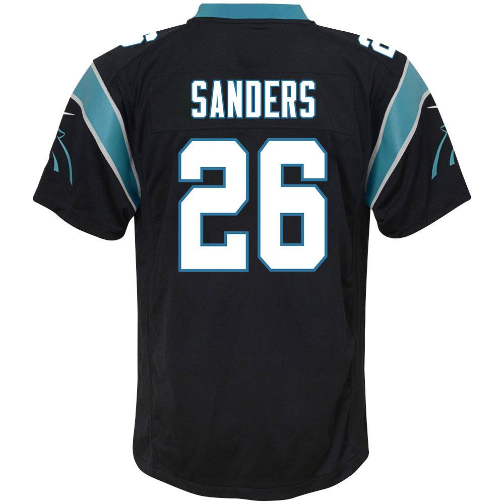 Miles Sanders 26 Carolina Panthers Game Youth Jersey - Black