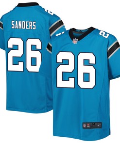 Miles Sanders 26 Carolina Panthers Game Youth Jersey - Blue