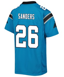 Miles Sanders 26 Carolina Panthers Game Youth Jersey - Blue