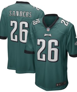 Miles Sanders 26 Philadelphia Eagles Game Player Jersey - Midnight Green