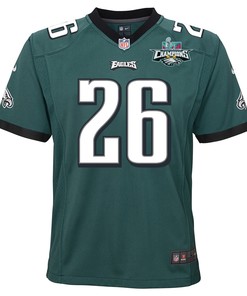 Miles Sanders 26 Philadelphia Eagles Super Bowl LVII Champions 2 Stars 2 Stars Youth Game Jersey - Black