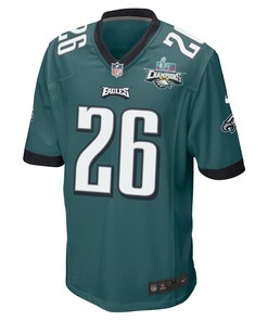 Miles Sanders 26 Philadelphia Eagles Super Bowl LVII Champions 2 Stars Men Game Jersey - Midnight Green