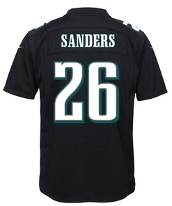 Miles Sanders 26 Philadelphia Eagles Super Bowl LVII Champions 2 Stars Youth Game Jersey - Black