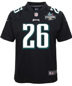 Miles Sanders 26 Philadelphia Eagles Super Bowl LVII Champions 2 Stars Youth Game Jersey - Black