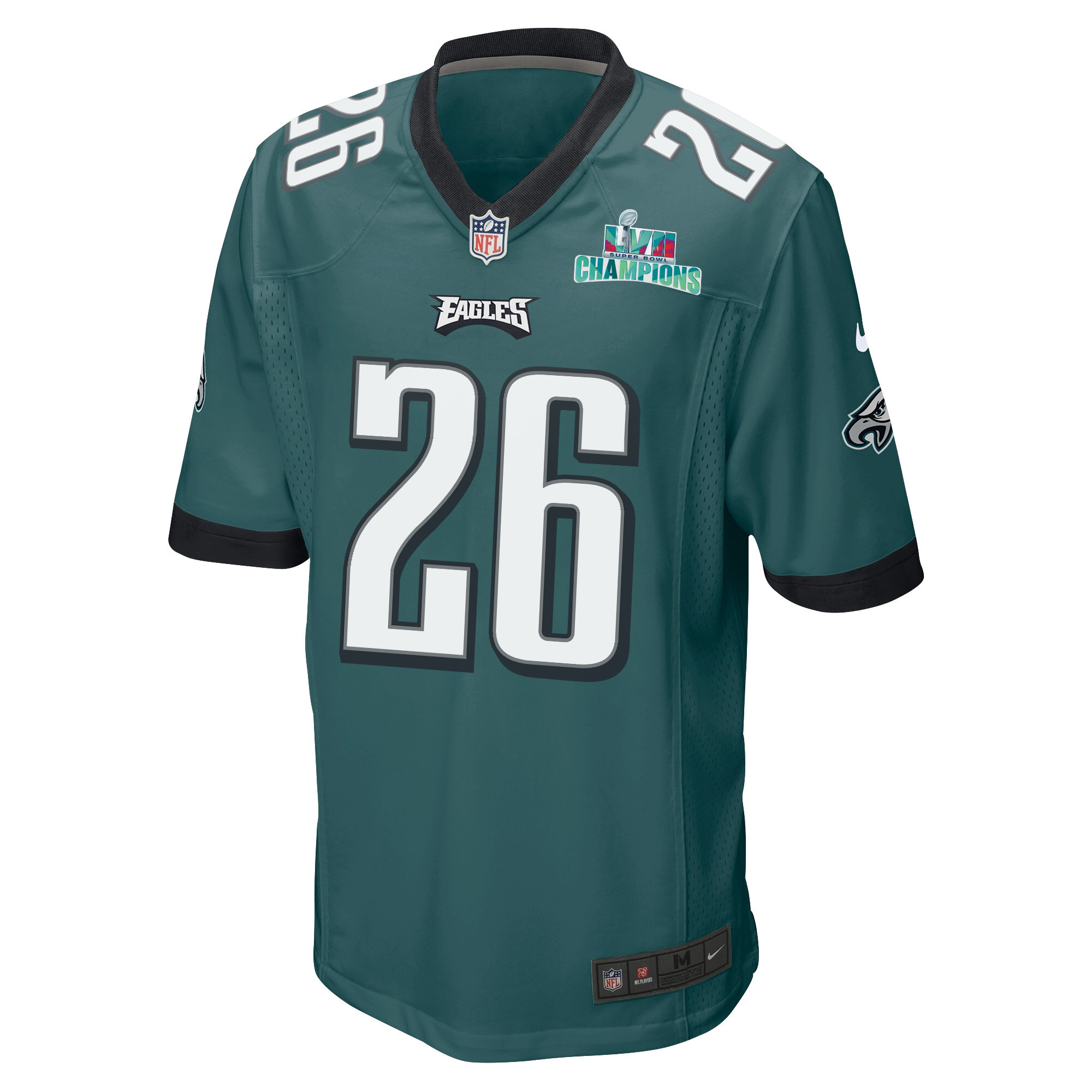 Miles Sanders 26 Philadelphia Eagles Super Bowl LVII Champions Men Game Jersey - Midnight Green