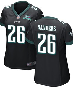 Miles Sanders 26 Philadelphia Eagles Super Bowl LVII Champions Women Game Jersey - Black