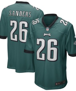 Miles Sanders Philadelphia Eagles Game Player Jersey Midnight Green Nfl