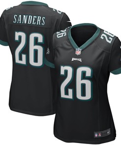 Miles Sanders Philadelphia Eagles Womens Game Jersey Black Nfl