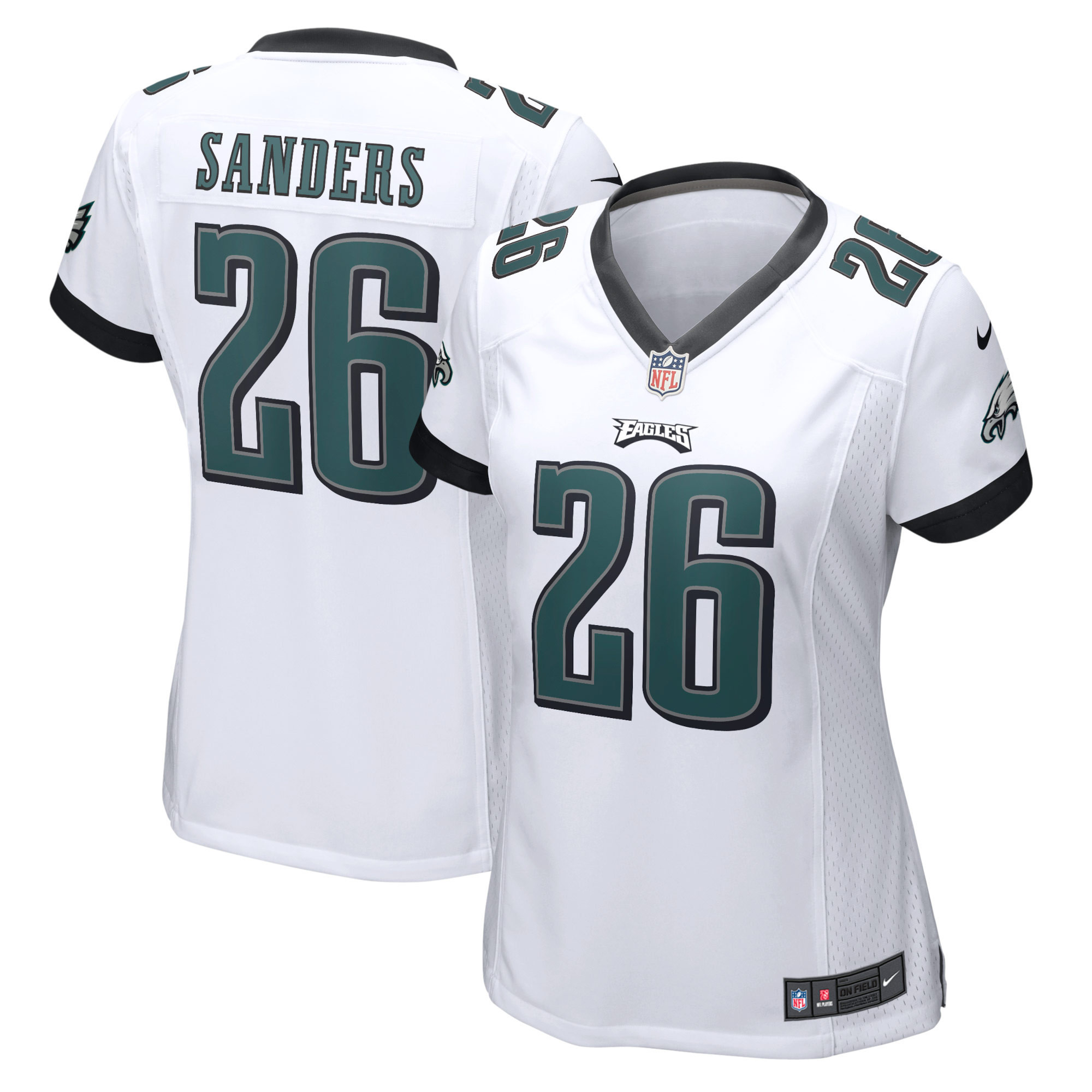 Miles Sanders Philadelphia Eagles Womens Game Jersey - White Nfl