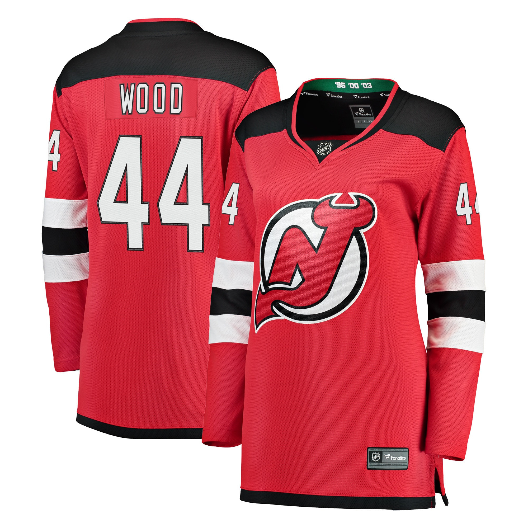 Miles Wood New Jersey Devils Fanatics Branded Womens Breakaway Jersey - Red Nhl