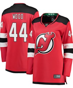 Miles Wood New Jersey Devils Fanatics Branded Womens Breakaway Jersey - Red Nhl