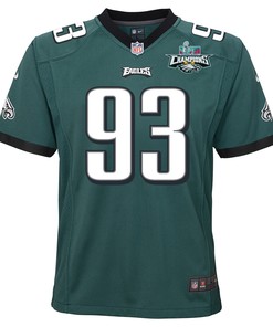 Milton Williams 93 Philadelphia Eagles Super Bowl LVII Champions 2 Stars 2 Stars Youth Game Jersey - Black