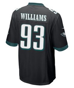 Milton Williams 93 Philadelphia Eagles Super Bowl LVII Champions 2 Stars Men Game Jersey - Black
