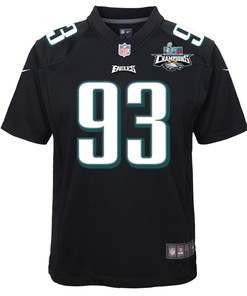 Milton Williams 93 Philadelphia Eagles Super Bowl LVII Champions 2 Stars Youth Game Jersey - Black