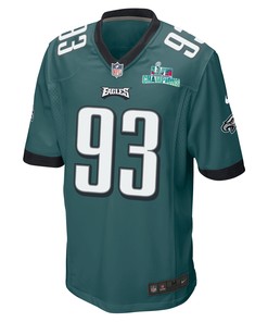 Milton Williams 93 Philadelphia Eagles Super Bowl LVII Champions Men Game Jersey - Midnight Green