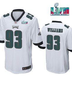 Milton Williams 93 Philadelphia Eagles Super Bowl LVII Game Player Men Jersey - White
