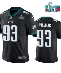 Milton Williams 93 Philadelphia Eagles Super Bowl LVII Vapor Limited Men Jersey - Black