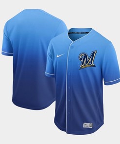 Milwaukee Brewers 2020 Mlb Gradient Blue Jersey