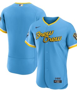 Milwaukee Brewers 2022 City Connect Authentic Team Jersey - Powder Blue Mlb