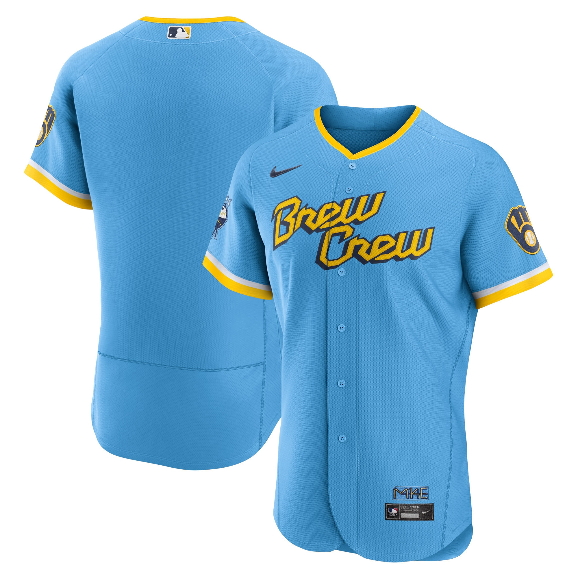 Milwaukee Brewers 2022 City Connect Authentic Team Jersey - Powder Blue Mlb