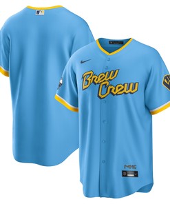 Milwaukee Brewers 2022 City Connect Replica Team Jersey - Powder Blue Mlb
