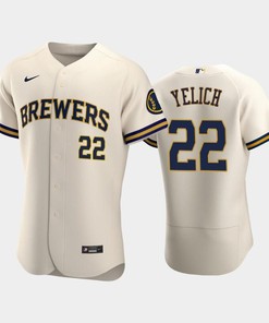 Milwaukee Brewers 22 Christian Yelich Home Team Cream Jersey