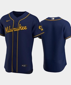 Milwaukee Brewers Alternate Team Navy Jersey