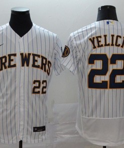 Milwaukee Brewers Christian Yelich #22 2020 Mlb White Jersey