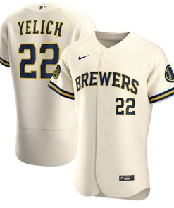 Milwaukee Brewers Christian Yelich #22 2020 Mlb White Jersey