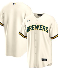 Milwaukee Brewers Home Replica Team Jersey Cream Mlb Ver 1