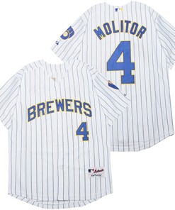 Milwaukee Brewers Paul Molitor #4 2020 Mlb White Jersey