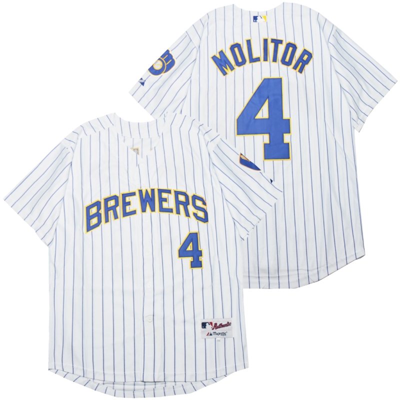 Milwaukee Brewers Paul Molitor #4 2020 Mlb White Jersey