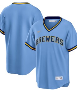 Milwaukee Brewers Road Cooperstown Collection Team Jersey - Powder Blue Mlb