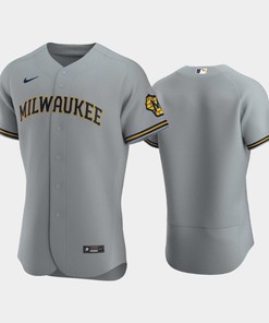 Milwaukee Brewers Road Team Gray Jersey