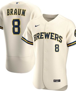 Milwaukee Brewers Ryan Braun #8 2020 Mlb White Jersey